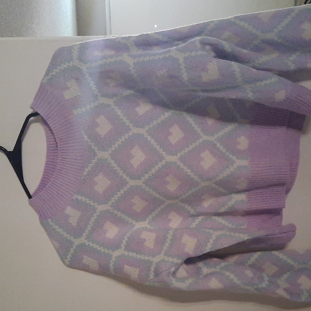 Wild fable cropped purple sweater size large